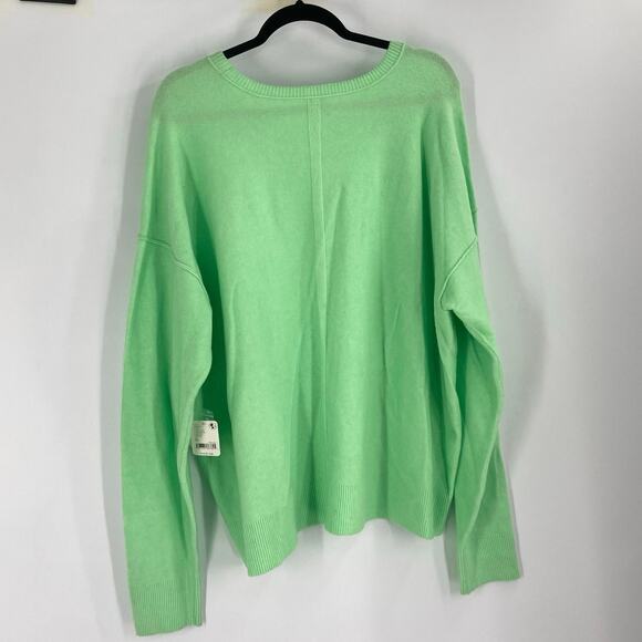 Free People Luna Pullover Sweater in Kiwi Green XL NEW - Picture 5 of 16